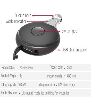 NO Ultrasonic Flea and Tick Repeller Electronic Tick Repeller USB Charging Flea Repellent for Dogs Ultrasonic Flea Repellent Portable Safe for Pets Black - Buy Online on GoSupps.com