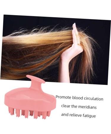 Fomiyes Silicone Scalp Massage Brush - Head Cleaning Tool for At-Home Massage 9.5x7cm Pink - Buy Online on GoSupps.com