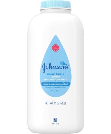 Johnson's Baby Powder with Aloe & Vitamin E for Delicate Skin - 15 oz (Pack of 2) - Buy Online on GoSupps.com