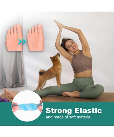 Decproch Toe Separator Silicone - 10 Pieces for Overlapping Toes Correct Toes & Comfort - Clear Blue | Ladies & Gentlemen - Buy Online on GoSupps.com