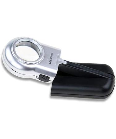 Portable Mini Three-Folding 10X Magnifier Zinc Alloy Magnifier with Scale for Textile Optical Tool Full of Stars - Buy Online on GoSupps.com