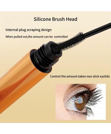 Waterproof mascara with 2sided brush lengthening and thickening long lasting easy to remove precision brush black - Buy Online on GoSupps.com