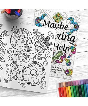 Color Cuss & Laugh Your Way to Less Stress: Swear Word Adult Coloring Book Set with 30 Markers - Fun & Relaxing Anxiety Relief - Buy Online on GoSupps.com