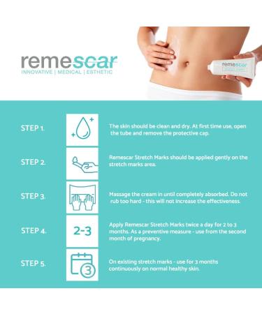 Remescar Stretch Marks Treatment 100ml - Clinically Proven Cream for Stretch Mark Removal & Prevention - Buy Online on GoSupps.com