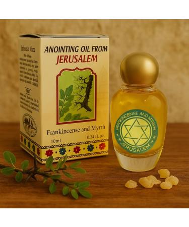 Frankincense & Myrrh Anointing Oil from Jerusalem Holy Land Biblical Spices 10 ml Bottle Premium Quality Holy Oil for Prayer Blessing & Protection - Buy Online on GoSupps.com