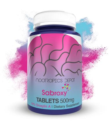 Nootropics Depot Sabroxy Tablets | 500mg | 30 Count | Minimum 10% Oroxylin-A | Oroxylum indicum | May Help Promote Focus & Motivation | May Help Promote Cognitive Function
