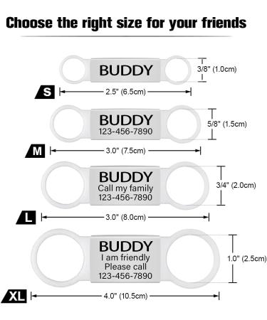 Tagme 2 Pack Personalized Dog Tags for Small & Medium Breeds - Engraved Customizable White - Buy Online on GoSupps.com