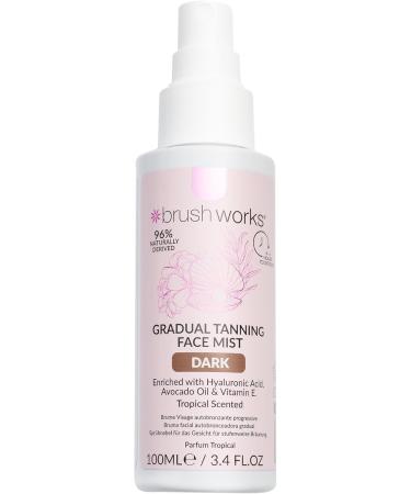 Brushworks Bronzing Tanning Face Mist - Dark 100ml - Buy Online on GoSupps.com