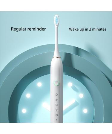 Buy Electric Toothbrush - USB Rechargeable 6 Brush Heads Smart Timer IPX7 Waterproof - Deep Clean Toothbrush (White) - International Shipping Available - Buy Online on GoSupps.com