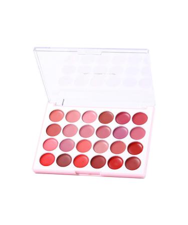 ETUCYNG Lip Gloss Palette Palette Lip Gloss Moisturizing Lip Balm 24 Colors Wearable Lipstick Sheet Long Lasting Moisturizing Lip Gloss for Women Ladies
