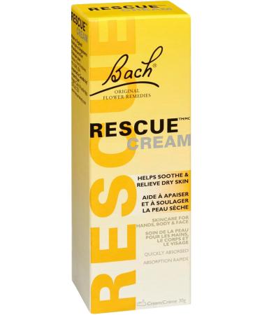 Rescue Remedy Bach RESCUE Cream Hydrating Skincare for Hands Body and Face Shea Butter Natural Flower Essence Fragrance-Free Paraben-Free 30g (Pack of 1) - Buy Online on GoSupps.com