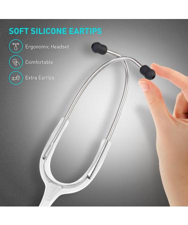 SCIAN Stethoscope - Single Head Cardiology Stethoscopes for Nurses Doctors and Nursing School Students Ideal for Blood Pressure Monitoring Home Diagnostics Medical Supplies White - Buy Online on GoSupps.com