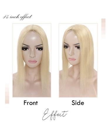 Elailite Real Hair Clip-In Toupet for Women | Silk Base Extensions Topper | 130% Density Remy Hair | 6-15cm Length | #613 Bleached Blonde - Buy Online on GoSupps.com