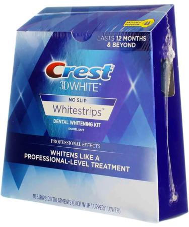 Crest 3D No Slip Whitestrips Professional Effects Teeth Whitening Kit 20 ea (Pack of 3) - Buy Online on GoSupps.com