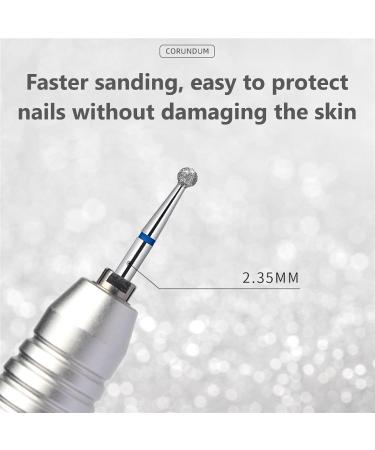 Nail Polish Head Pre-treatment/Exfoliation/Deburring Tool Diamond Round Polish Bit(Red(f) 4mm) - Buy Online on GoSupps.com
