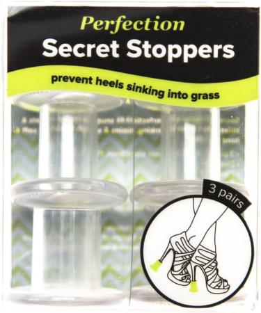 Perfection Secret Stoppers - Ladies' Clear Heel Protectors For High Heels - 3 Pair Pack in 3 Sizes - Buy Online on GoSupps.com