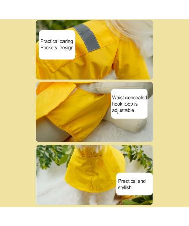 Dog Raincoat Waterproof Dog Raincoat Adjustable Easy Control Breathable for S - Buy Online on GoSupps.com