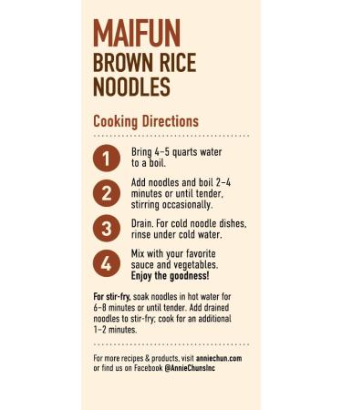 Annie Chun's Brown Rice Noodles Maifun | Vegan, Gluten-Free, 8oz (Pack of 6) | Whole Grain Pasta Alternative - Buy Online on GoSupps.com