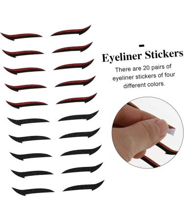 Angoily 40 Pairs Eyeshadow Stickers Transfer Eyeshadow Makeup Liner Sticker Invisible Tape Face Glitter Stickers Eyeliner Stickers for Eyes Party Eyeshadow Sticker Fashion Glue Mold - Buy Online on GoSupps.com