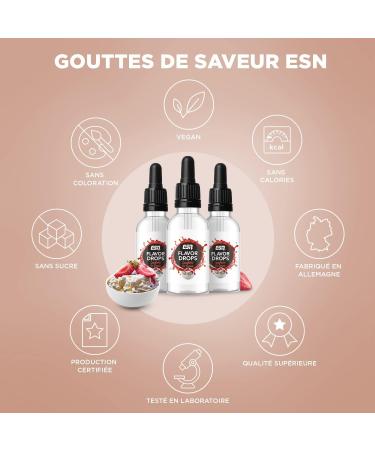 ESN Flavor Drops - Calorie Free Aromatic Drops for Refining Taste of Food and Drinks - 50ml (Ice Cream Spaghetti) - Buy Online on GoSupps.com