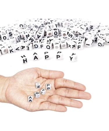700PCS White Letter Beads - Alphabet Beads for DIY Jewelry Making (6mm) - Buy Online on GoSupps.com