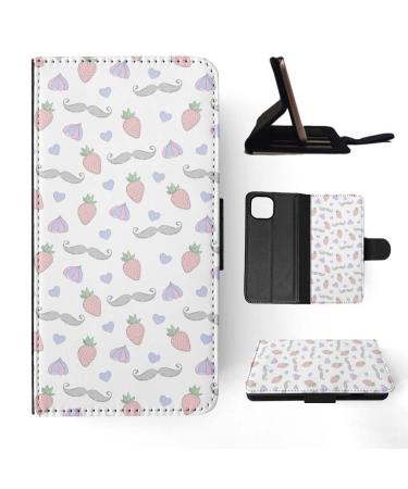 Apple iPhone 14 Plus Flip Case Mustache Pattern 1 Pack