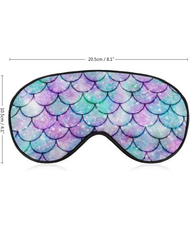 Silk Mermaid Scales Eye Mask for Girls, Teens, Women - Comfortable & Lightweight Travel Sleep Mask with Elastic Strap - Beautiful Pattern - 1 Count - Buy Online on GoSupps.com