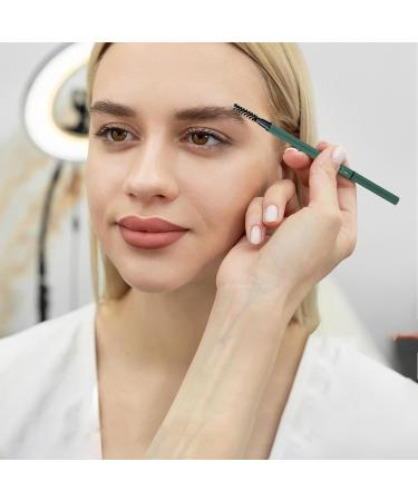 Waterproof Eyebrow | Double Headed Makeup Brow - Makeup Pens for Eye Makeup Waterproof & Smudge-Proof Eyebrow for Soft Textured Natural Daily Look Shakven Brown Black - Buy Online on GoSupps.com