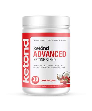 Ketond Exogenous Ketones Advanced Blend Drink Ketones for Rapid Weight Loss - Best Fuel for Energy, Mental Performance and Weight Loss - Tigers Blood (30 Servings)