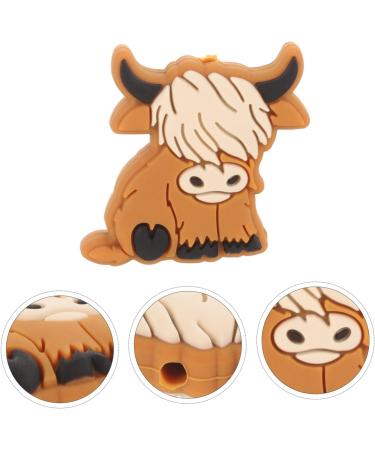 BETOOKY 10pcs Highland Animal Silicone Beads Teether - Cute Baby Light Brown Beads - Buy Online on GoSupps.com