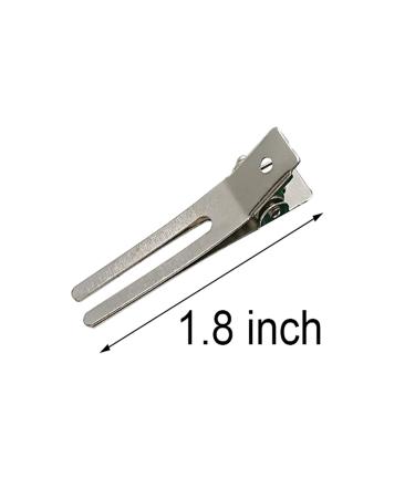 60 Pcs Double Prong Curl Clips - 1.8 Hair Setting Section Clips for Styling - Silver Pin Curl Clips for Salon & Barber - Buy Online on GoSupps.com