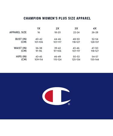 Champion Women's Plus Jersey V-Neck Tee | Script Logo | 2X | Oxford Gray - Buy Online on GoSupps.com