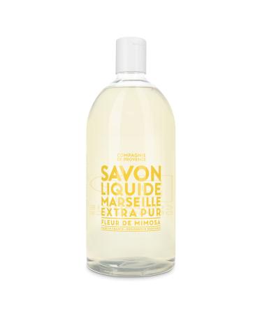 Compagnie de Provence Savon de Marseille Extra Pure Liquid Soap - Mimosa Flower - 33.8 fl oz Plastic Bottle Refill Mimosa Flower 33.8 Fl Oz (Pack of 1)
