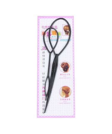 LQNB Topsy Tail Hair Twister Styler - 2 Pcs Hair Styling Aid for Perfect Loops - Black Hairstyle Tool - Buy Online on GoSupps.com