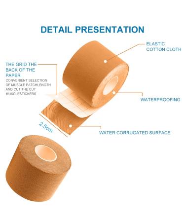 Face Lifting Tape & Anti-Wrinkle Patches | Myofascial Skin Tightening | Firming Creams | 2.5cm x 5m - Orange - Buy Online on GoSupps.com