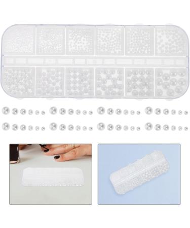  CIYODO 2 Boxes Nail Art Pearls Nail Art Charms Manicure Beads Beige - Buy Online on GoSupps.com