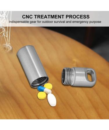 Waterproof Stainless Steel Pillendose Keychain - Survival Pill Bottle for Camping & Outdoors - Buy Online on GoSupps.com