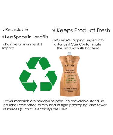 DELUGE 100% Natural and Vegan Body Butter - Shea, Coconut, and Hemp Seed Oils - 6 oz. - Eco-Friendly Packaging (Coffee) | Moisturizer for Dry and Cracked Skin - Buy Online on GoSupps.com