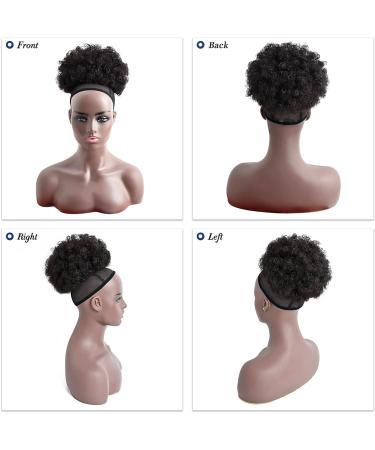 YAMEL Afro Puff Drawstring Ponytail Large Bun Extension - Dark Natural Brown Synthetic Updo Hair Piece for Black Women - Buy Online on GoSupps.com
