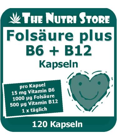 Folic Acid + B12 + B6 Capsules - 120 pcs | Combat Vitamin Deficiencies | International Shipping - Buy Online on GoSupps.com