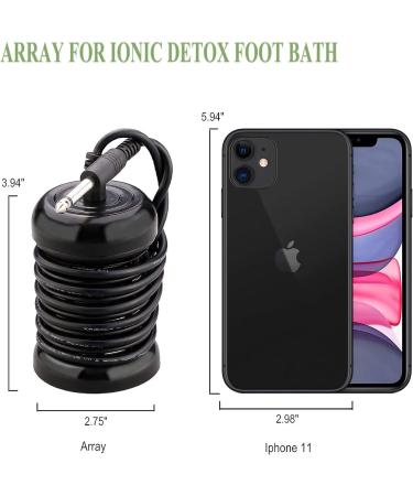 Detox Foot Spa Bath Machine Replacement Ionic Arrays - Black 4 Pack - Buy Online on GoSupps.com