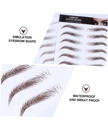 POPETPOP 4pcs Eyebrow Stickers Waterproof Makeup Authentic Eyebrows Stickers Artificial Eyebrow Makeup Tools - Buy Online on GoSupps.com