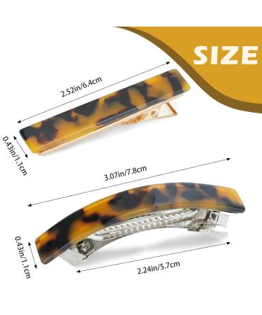 Reton French Design Hair Clips - Tortoise Acrylic Resin & Acetate - 12-Piece Set for Thin & Thick Hair - Stylish Hair Accessories for Women & Girls - Buy Online on GoSupps.com
