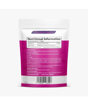 Milk Thistle Tablets 4000MG | 120 Potent Strength Tablets | 80% Silymarin | Vegan UK Made - Buy Online on GoSupps.com