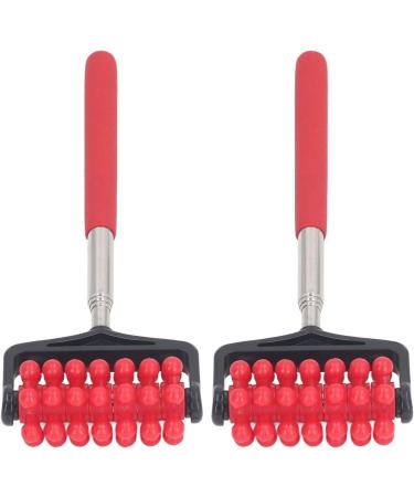 2 Pack Stainless Steel Telescopic Back Massage Roller with Essential Oil Enhance Blood Circulation | International Shipping - Buy Online on GoSupps.com
