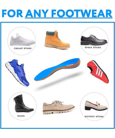 Full Length Metatarsal Arch Support Orthotic Insoles - Size UK-12/30.5CM/Blue | Relieve Foot Soreness & Plantar Fasciitis - Buy Online on GoSupps.com