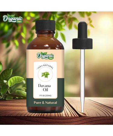 Organic Zing Davana (Artemisia Pallens) Oil | Pure & Natural Essential Oil for Skincare Aroma and Diffusers- 30ml/1.01fl oz - Buy Online on GoSupps.com