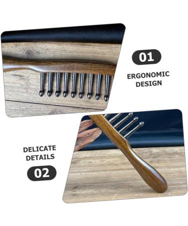 Ipetboom Scalp Massage Comb Wooden Pick Anti-static Head Massage Comb Hair Pick Root Comb Scalp Comb Wooden Hair Comb Wooden Massage Comb Comfortable Massage Comb Wide Comb for Curly Hair - Buy Online on GoSupps.com