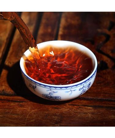 HELLOYOUNG 200g Brique de th Pu'er m r d'arbre ancien chinois vieilli bandes de th claires et une couleur brun rouge tre avec un arri re-go t sucr Th pu-erh Pu'er Tea - Buy Online on GoSupps.com