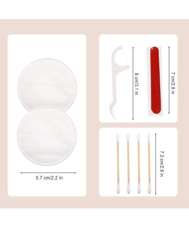Llhqamt Hotel Vanity Set - Individually Packaged Hotel Supplies with Cotton Pads Swabs Dental Floss & Nail File - 50 Pack for Guest Rooms - Buy Online on GoSupps.com